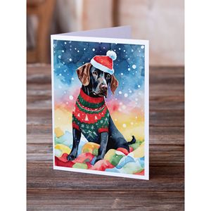 การ์ดอวยพรคริสต์มาสแบบสั้นสไตล์เยอรมันแปลกๆขนาด5x7 A7พร้อมซอง - Product Image 2