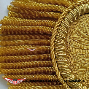 KEW Lujosas Epaulettes Vintage Bordadas en Oro Ecológicas para Prendas Ceremoniales (Tamaño/Color/Material Personalizables) - Product Image 4