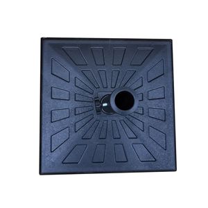 Base per ombrellone da 42 libbre quadrata in resina da esterno resistente e resistente alle intemperie - Product Image 4
