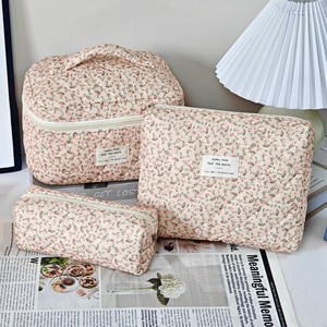 3PCS Vintage Floral Makeup <b>Bag</b> Set Double Layer Cosmetic Organizer Large Capacity Travel <b>Toiletry</b> Storage Pouch for <b>Women</b> - Product Image 1