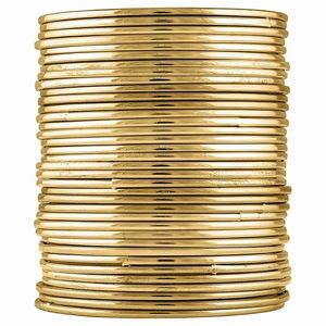 Conjunto de Brazaletes Clásicos con Diseño de Bola de Circonio y Chapado en Oro de 24K, Joyería de Boda para Mujer - Product Image 4