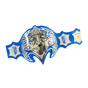 Ceinture de championnat de lutte TNA, design tribal personnalisable, qualité supérieure, ceinture bleue pour les fans et les collectionneurs - Product Image 6