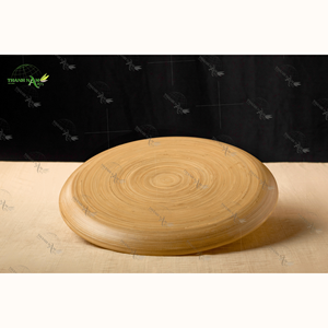 Plateau de service en bambou filé écologique fait à la main Organisateur décoratif pour la maison ou la cuisine - Product Image 2