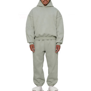 Ensemble de survêtement d'hiver pour homme, coupe classique, sweat-shirt à col rond et pantalon de jogging, ensemble décontracté - Product Image 1