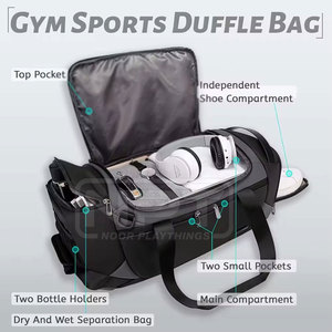 Sac de sport personnalisé, sac de voyage pour équipement sportif, bagage avec intérieur spacieux, tissu durable, plusieurs poches - Product Image 3