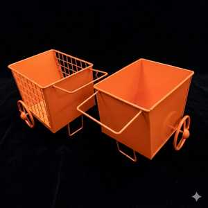 Blue Iron Metal Storage Cart Square Shape <b>Popcorn</b> and chips - Product Image 6