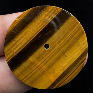 Esfera de reloj con movimiento nh35, piedra de ojo de tigre natural, disco redondo de 31.50 mm para la fabricación de relojes - Product Image 1