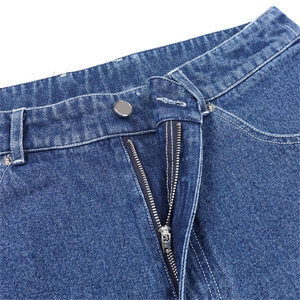 Manufactory Cotton Embroidery <b>Men</b> Denim Shorts Custom logo Washed Printing <b>Jean</b> Shorts Casual Straight Loose Jorts for <b>Men</b> - Product Image 4