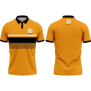 100% Polyester <b>Orange</b> for <b>Polo</b> Shirt with Front Digital Printing Knitted Fabric for SUBLIMATION Printing - Product Image 1