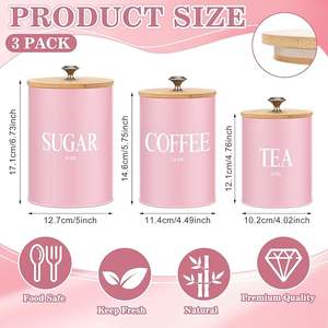 Tarro de almacenamiento de cocina de metal a prueba de óxido con etiqueta privada y tapa hermética para un almacenamiento seguro y limpio de alimentos. - Product Image 2