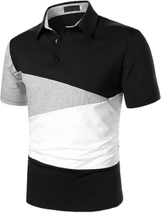 T-shirt unisexe à manches courtes en piqué, coton/élasthanne, avec logo frontal, respirant, coupe classique, design tricoté pour hommes - Product Image 6