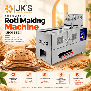 เครื่องทำโรตีเชิงพาณิชย์ ผลิตได้สูง 1050 ชิ้น/ชั่วโมง ทำจากสแตนเลส ปรับขนาดและความหนาได้ ระบบเครื่องจักรสำหรับอาหาร - Product Image 1