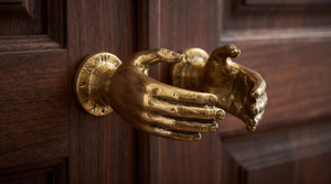 Poignée de porte artisanale en laiton antique, poignée murale bohème, quincaillerie d'entrée unique, décoration rustique pour la maison, cadeau - Product Image 2