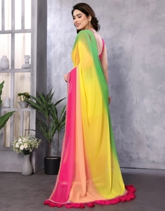 KV Ombre บอลลีวูดสไตล์ georgette Saree - Product Image 3
