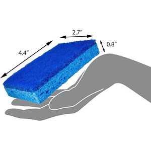 Spugne abrasive Basics, confezione da 6, antigraffio, sicure per pentole antiaderenti, spugne e pagliette abrasive blu - Product Image 3