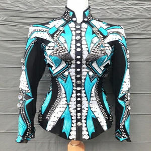 A precio barato personalizado caballo ecuestre transpirable de talla grande a prueba de viento Showmanship chaqueta de caballo de la India - Product Image 4