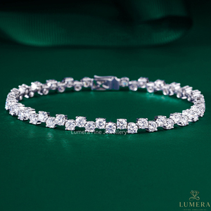 Lab Grown Diamond Tennis Bracelet 9K 10K 14K 18K <b>Solid</b> <b>Gold</b> Round Brilliant Cut Women's Fine Jewelry Wholesale OEM ODM - Product Image 1
