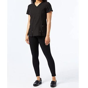 Unisex Classic V Neck Denim Medical Scrub <b>Set</b> Hospital Nurse Uniform <b>Doctor</b> Workwear Cotton Blends - Product Image 3