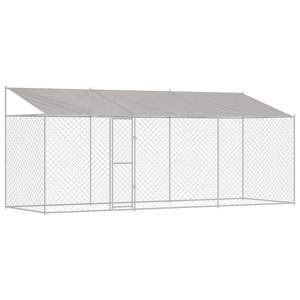Cage pour chien Silver Roof avec dimensions de 236,22 x 78,74 x 101,57 pouces pour animaux de compagnie, maisons et meubles pour animaux - Product Image 2