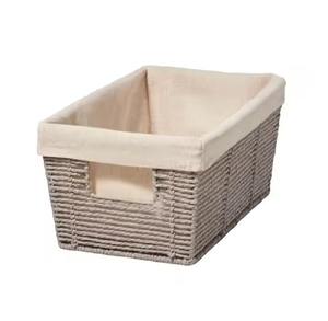 Cesta de Almacenamiento Rectangular de Mimbre Tejida a Mano, Ideal para Ropa, Cocina, Artículos Esenciales del Hogar y Accesorios Rústicos para el Hogar - Product Image 3