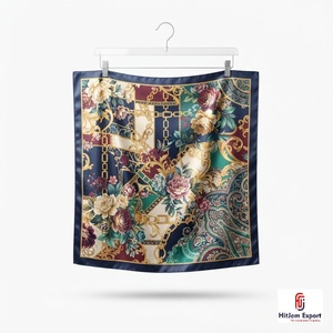 High Quality Printed Short <b>Scarf</b> Fabric Custom Design OEM ODM White Label Textile Manufacturer Fashion Accessories Wholesale - Product Image 5