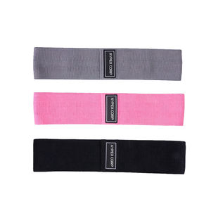 Bandas de tela de poliéster de alta resistencia con logotipo personalizado para yoga, ejercicios de cadera y glúteos, set de gimnasio en casa con bolsa de transporte para personas mayores - Product Image 1