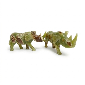 Figuras de Animales Talladas a Mano en Ónix Verde, Decoración Navideña al por Mayor, Diseño de Logotipo Personalizado, OEM, ODM, Empaque Personalizado - Product Image 1