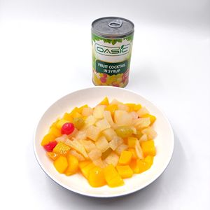 Canned Tropical Mixed Fruit Cocktail <b>Pineapple</b> Mango Papaya in Syrup Food Grade Vietnam Manufacturer Wholesale Export OEM - Product Image 1