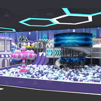Équipement de terrain de jeu intérieur pour enfants sur le thème de l'espace, terrain de jeu intérieur, jeu souple, équipement d'amusement intérieur