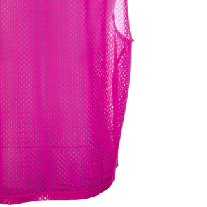 Unisex Pink Mesh Sleeveless Vest Crew Neck Breathable Regular Fit Adult All Seasons Sports <b>Jersey</b> - Product Image 6