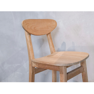Tabouret de bar Devin en teck massif, style mid-century, pour hôtel - Product Image 3