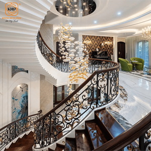 Barandilla de Escalera de Hierro Forjado KHP, Duradera y de Alta Calidad, Barandal Decorativo Fácil de Instalar para Uso Residencial y Comercial Moderno - Product Image 5