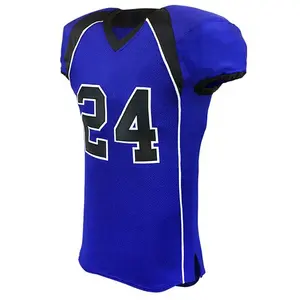 Maillots de football américain personnalisés en gros – Chemises respirantes en maille cousue, uniformes de sublimation pour matchs et entraînements - Product Image 4