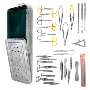 Kit de Instrumentos Quirúrgicos de Acero Inoxidable para Blefaroplastia Ariston International AI-Blepharoplasty, 30 Piezas, Reutilizable, para Operaciones de Párpados, con Certificación CE - Product Image 1