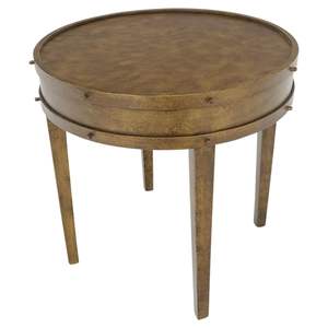 Table d'appoint en aluminium de haute qualité, mobilier de qualité supérieure, accent métallique, table ottoman pour hôtel, maison, salon, laiton - Product Image 5