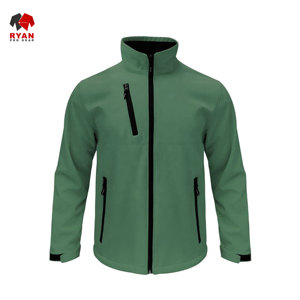 แจ็คเก็ตซอฟต์เชลล์แบบมีซิปสำหรับผู้ชาย ดีไซน์สั่งทำพิเศษจาก Ryan Pro Gear พร้อมโลโก้สั่งทำ สีพื้น - Product Image 2