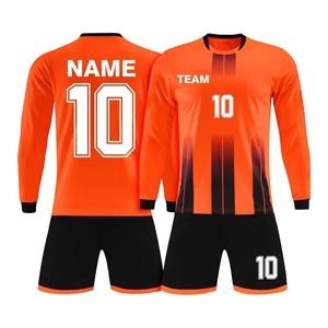 Ensemble de maillots de football personnalisés sublimés, écologiques, respirants, à manches courtes pour hommes, dégradé blanc-bleu, anti-transpiration, uniforme d'équipe - Product Image 2