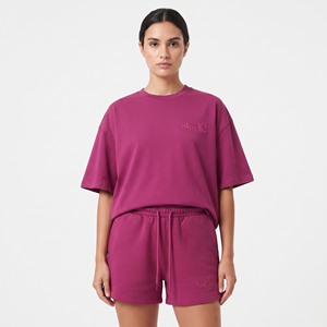 Trending <b>Twin</b> <b>Set</b> for Women Oversized Printed T-Shirt and Shorts Lightweight Summer Sportswear - Product Image 5