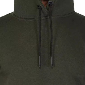 Sweat-shirt à capuche vert olive pour homme, coupe classique, en coton tricoté, pull décontracté avec poche avant, idéal pour l'automne - Product Image 5