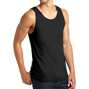 Camiseta sin Mangas de Gimnasio 100% Algodón, Precio de Fábrica, Logotipo Personalizado, Lisa, sin Estampado, Secado Rápido, Transpirable, Ecológica, para Hombre - Product Image 2
