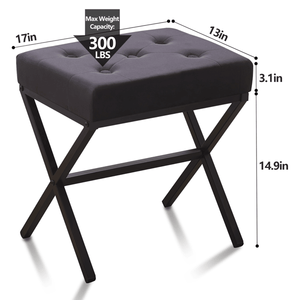 Multifunctional Ottoman Foot Stool Tufted Vanity Stool with Thickened Cushion Shoe Changing Seat <b>Step</b> Stools - Product Image 6