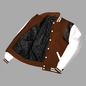 Chaqueta Varsity de Béisbol para Hombre, de Poliéster y Forro Polar, con Logotipo Personalizable, Estilo Vintage Juvenil, Resistente al Viento y Transpirable, Precio al por Mayor - Product Image 5