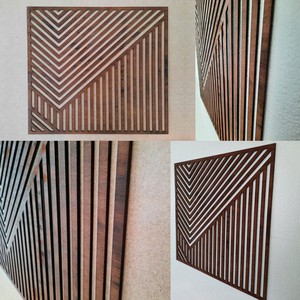 Ensemble d'art mural géométrique en bois de pin artisanal |   Décoration murale en bois naturel |   Vente en gros - Product Image 3