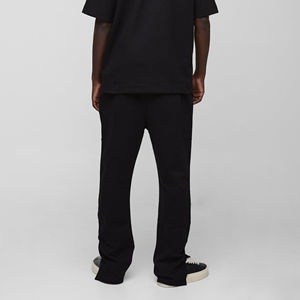 Pantalones Deportivos Casuales Personalizados, de Lona, con Cordón, de Algodón Grueso, Negros, Holgados, Estilo Jogger - Product Image 2