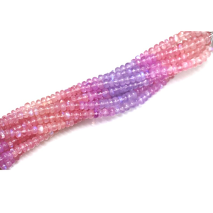 Cuentas redondas lisas de piedra lunar arcoíris natural brillante, cuentas redondas lisas de piedra lunar arcoíris rosa púrpura de 5-8 mm, joyería artesanal - Product Image 5