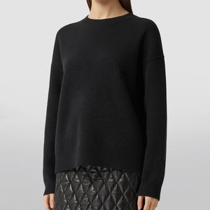 Suéter de Invierno Personalizado para Mujer, Color Sólido, Forro de Felpa de Poliéster/Algodón, Manga Larga, Cuello en V, Básico, Liso, Elástico, TALLA GRANDE - Product Image 5