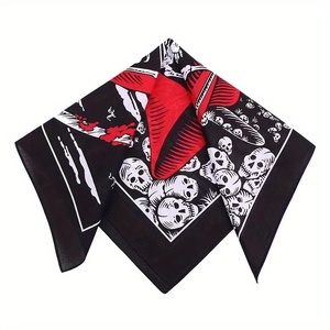 Premium Quality Fashionable Colorful Print Soft 100% Cotton <b>Bandanas</b> Multifunction square Bandana - Product Image 2