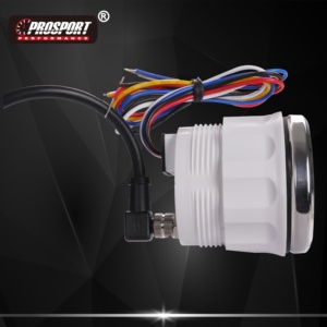 52mm 2-1/16 "2in1 Jauge de suralimentation électrique 0-4 Bar 0-60PSI EGT 0-900C 0-1600F 12/24V Plaque frontale noire LED blanche IP67 Automobile - Product Image 5