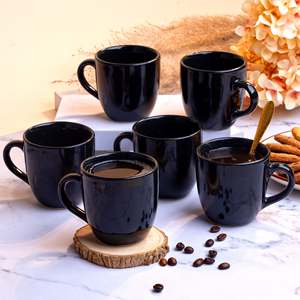 Stylish <b>Set</b> of <b>6</b> Ceramic Tea Cups - Product Image 4