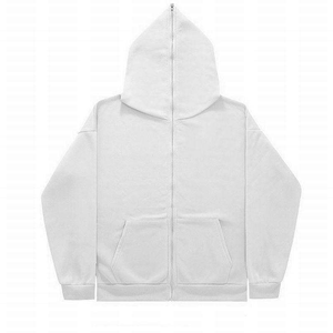 Sweat-shirt à capuche entièrement zippé 400 GSM, impression en relief, coupe classique, respirant, séchage rapide, streetwear d'hiver - Product Image 1